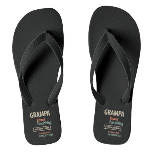 Grampa weiß alles   Großvatergeschenk Flip Flops