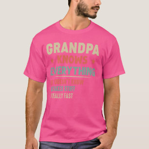 Grampa weiß alles, was der lustige Großvater Vater T-Shirt