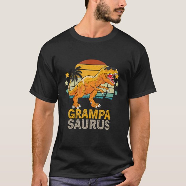 Grampasaurus Rex Dinosaur Grampa Saurus T-Shirt (Vorderseite)