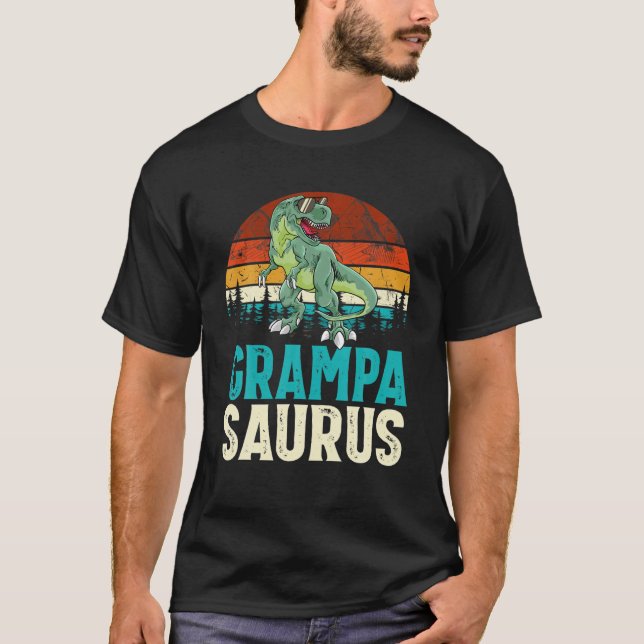 Grampasaurus T Rex Dinosaur Grampa Saurus Familie  T-Shirt (Vorderseite)