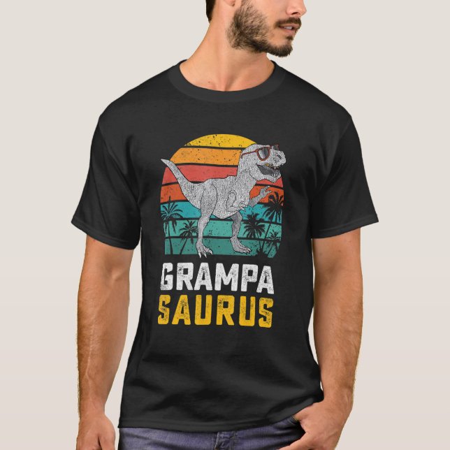 Grampasaurus T Rex Dinosaur Grampa Saurus Familie  T-Shirt (Vorderseite)