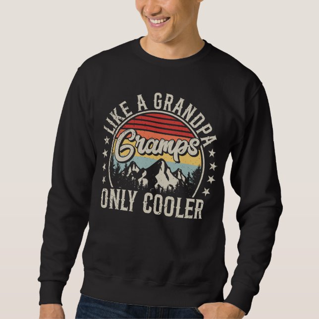 Grampen wie ein Opa nur Cooler Retro-Männer Sweatshirt (Vorderseite)