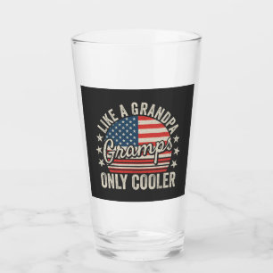 Grampen wie ein Opa Nur Cooler USA Flag DK Glas
