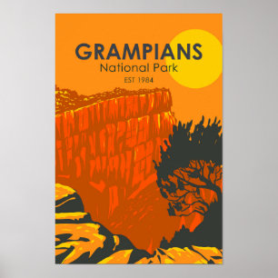 Grampians Nationalpark Australien Vintag Poster