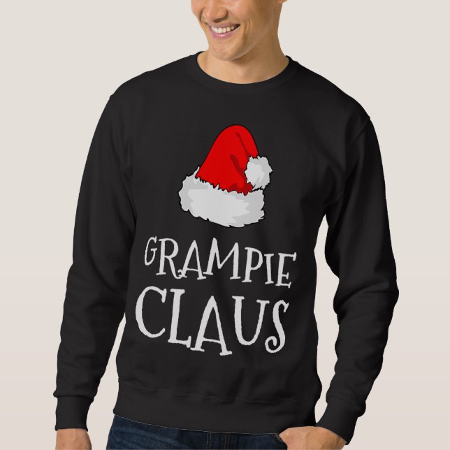 Grampie Claus Christmas Hat Familie Matching Pajam Sweatshirt (Vorderseite)