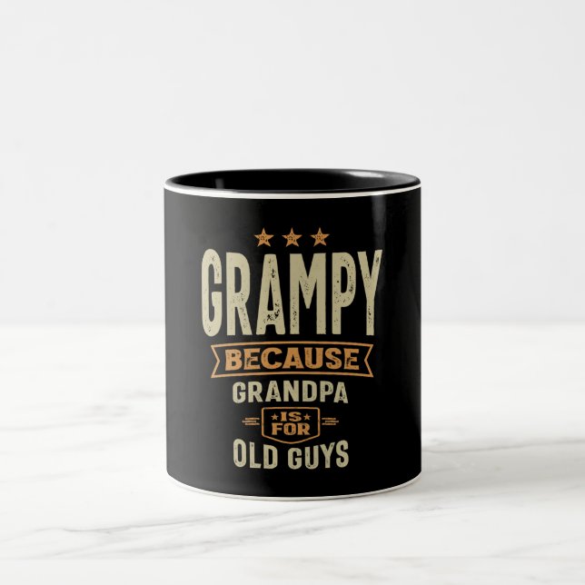 Grampie, weil Opa für alte Typ ist - Opa Zweifarbige Tasse (Mittel)