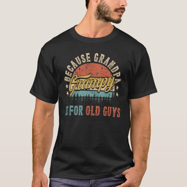 Grampie, weil Opa ist für alte Typ Männer Retro G T-Shirt (Vorderseite)