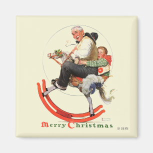 Gramps auf Schaukelpferd Magnet