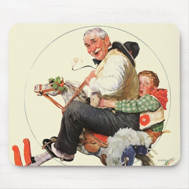 Gramps auf Schaukelpferd Mousepad (Vorne)