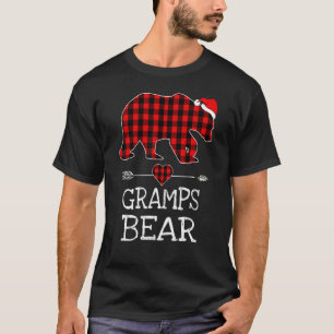 Gramps Bear Buffalo Kariert Santa Arrow Weihnachts T-Shirt