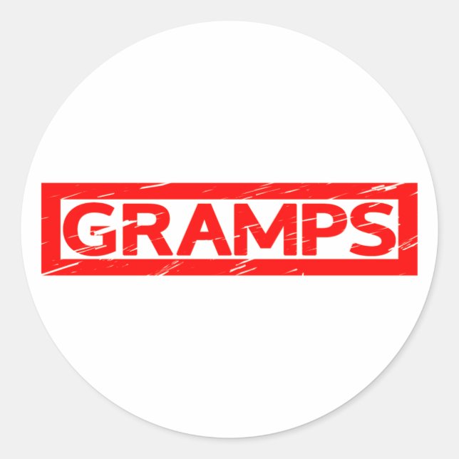 Gramps-Briefmarke Runder Aufkleber (Vorderseite)