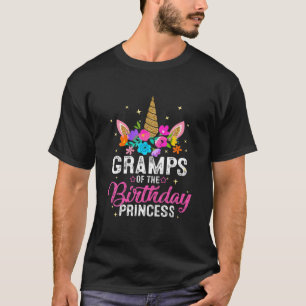 Gramps der Geburtstagsprinzessin Funny Unicorn Bir T-Shirt