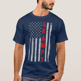 Gramps Funny Vathers Day Vintag Patriotic Amerika T-Shirt