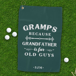 Gramps Großvater ist für alte Typ Golfhandtuch