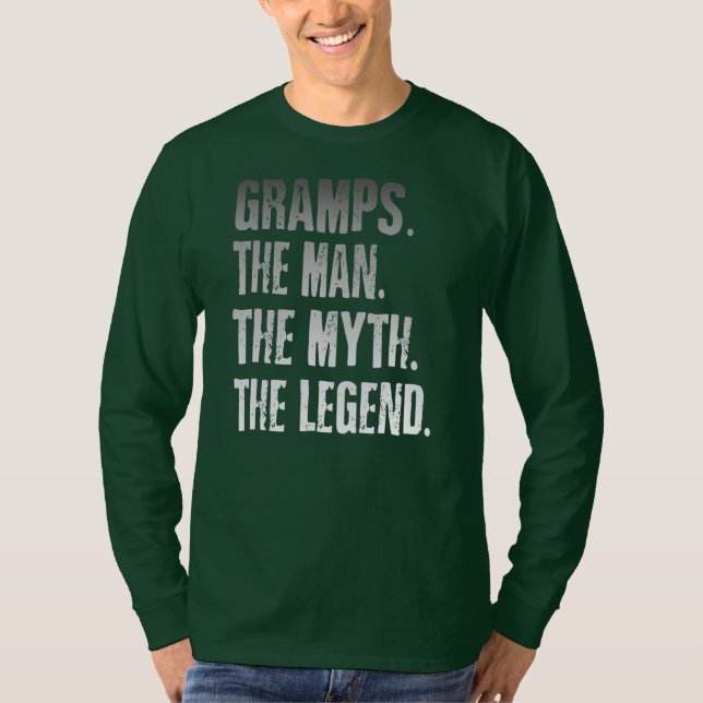 Gramps The Man The Myth The Legend Father's Day  T-Shirt (Vorderseite)