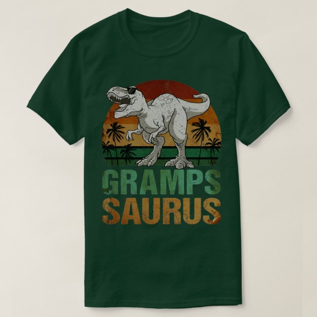 Grampssaurus T Rex Dinosaurier Gramps Saurus Vinta T-Shirt (Design vorne)