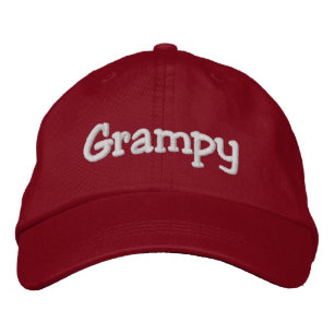 Grampy bestickte Baseball-Hutkappe Rot Baseballkappe