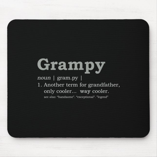 Grampy Design_ Funny Definition  Mousepad (Vorne)
