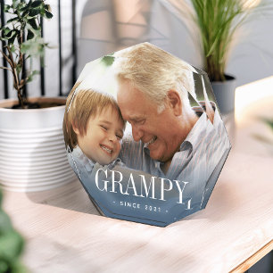 Grampy Grandpa Jahr etabliert Fotoblock