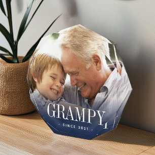 Grampy Grandpa Jahr etabliert Fotoblock