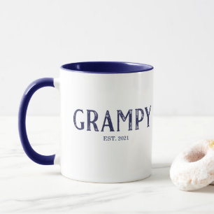 Grampy-Jahr Blau Gegründet Tasse