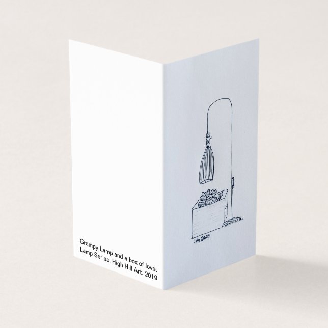 Grampy Lampe und eine Kiste voller Liebe. (Vorderseite)