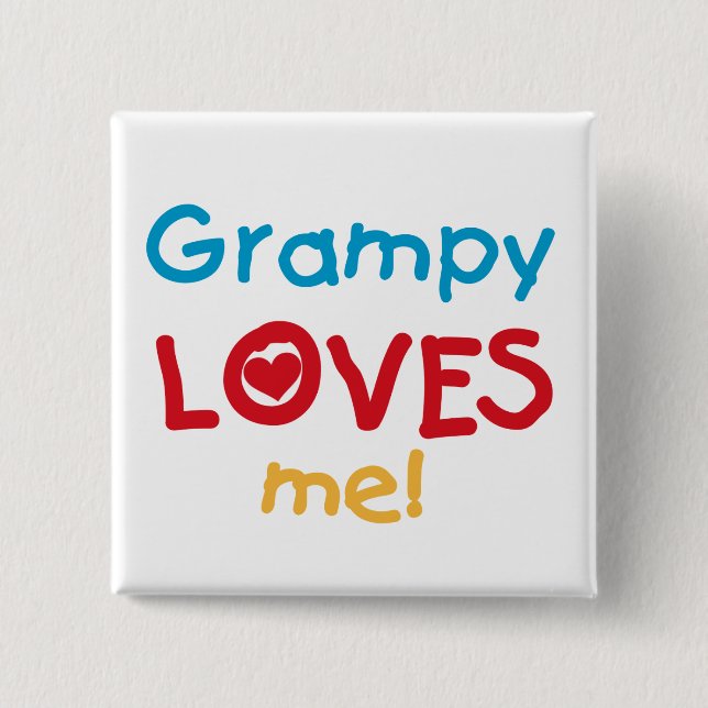 Grampy Lieben T - Shirt und Geschenke Button (Vorderseite)