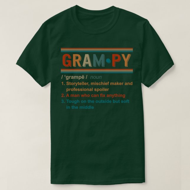 Grampy Noun Grampy Definition Bestes Opa-Geschenk  T-Shirt (Design vorne)