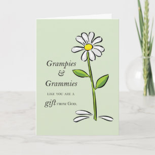 Grampy und Grammy Geschenk von Gott Daisy Religiou Karte