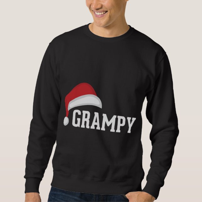 Grampy - Weihnachtsmannmütze Großeltern Weihnachts Sweatshirt (Vorderseite)