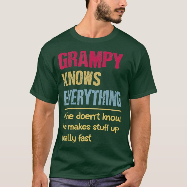 Grampy wissen alles Großopageschenke T-Shirt (Vorderseite)