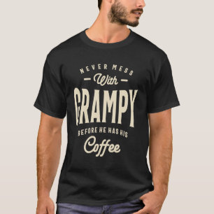 Grampy's Coffee Time Warning - Vater Opa T-Shirt