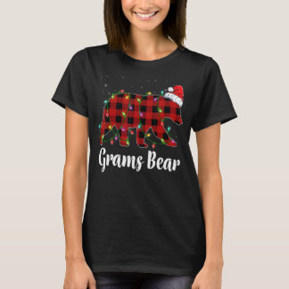 Grams Bear Buffalo Red Kariert Matching Family Chr T-Shirt