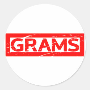 Grams-Briefmarke Runder Aufkleber