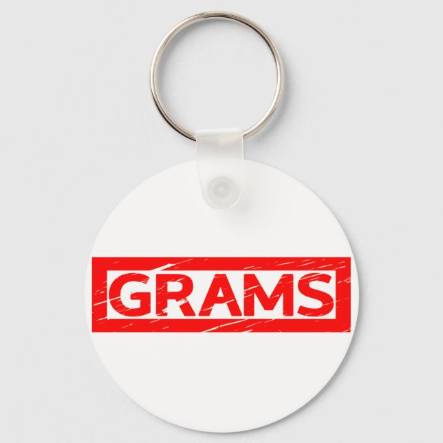 Grams-Briefmarke Schlüsselanhänger (Vorderseite)