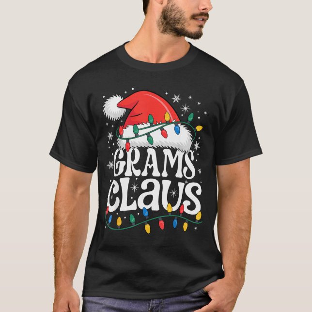 Grams Claus Funny Xmas Christmas Grandma Holiday S T-Shirt (Vorderseite)