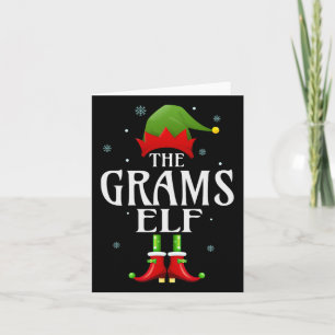 Grams Elf Xmas Matching Family Group Weihnachten P Karte