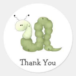 Gram's Garden ・ Grüner Wurm Runder Aufkleber