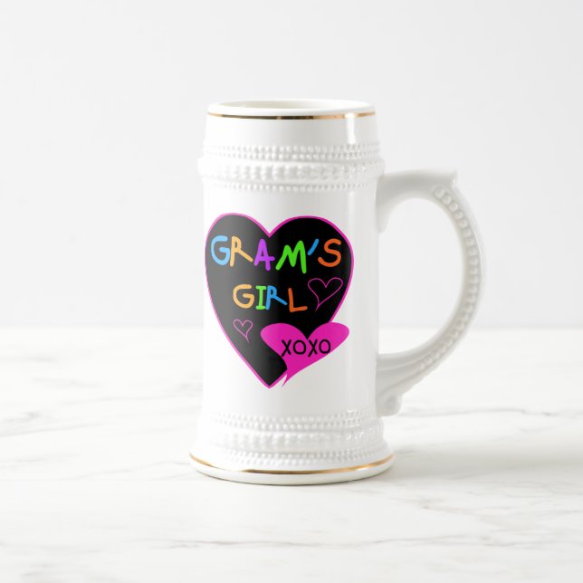 Gram's Girl Custom T - Shirt, Tasse, Tasten, Hülle Bierglas (Rechts)