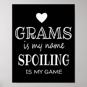 Grams ist mein Name Funny Grams Graphic Geschenke Poster