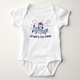 Grams Kopilot - Einhorn-Flugzeug Baby Strampler