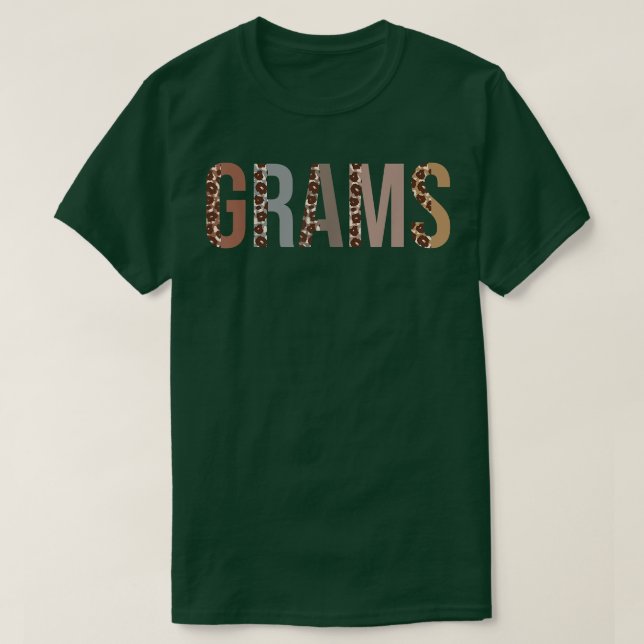 Grams Leopard Print Mama Niedlich Mütter Day Funny T-Shirt (Design vorne)