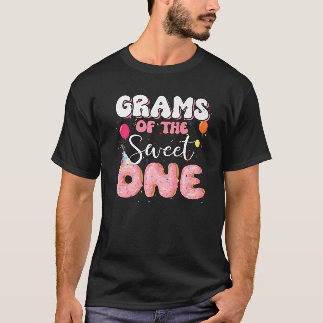 Grams of the Birthday One Doughnut 1St Familie B-D T-Shirt (Vorderseite)