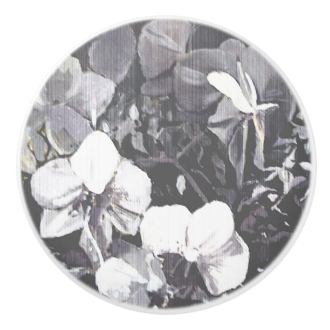 Gran Black & White Orchid Keramikknauf (Vorderseite)