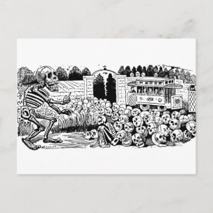 Gran Calavera Eléctrica von José Guadalupe Posada Postkarte