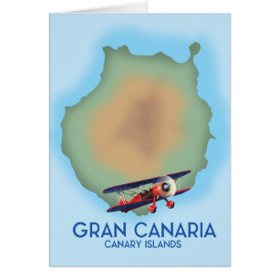 Gran Canaria Kanarische Insel, Reise Poster Kunst.