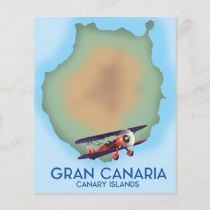 Gran Canaria Kanarische Insel, Reise Poster Kunst.