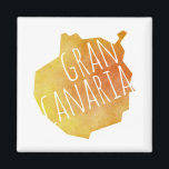 Gran Canaria Magnet<br><div class="desc">Farbenfrohe Landkarte der Insel Gran Canaria im modernen geometrischen Stil</div>