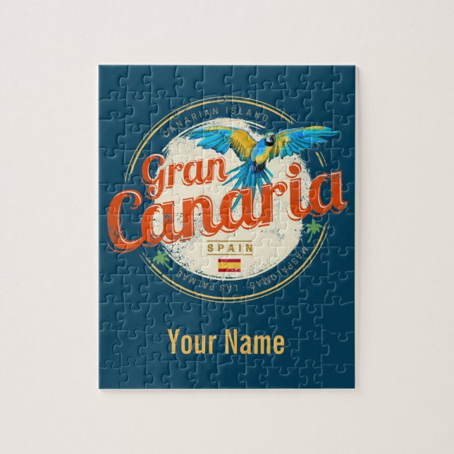 Gran Canaria Parrot Kanarische Inseln Spanien Vint Puzzle (Vertikal)