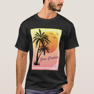 Gran Canaria Retro Vintage Sonnenuntergang T-Shirt